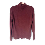 J. Crew Burgundy Knit Wool Blend Turtleneck Sweater- Size S