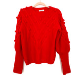 Newbury Kustoms Red Pom Pom Sweater- Size S