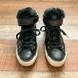 Converse Black Faux Fur Lined Chuck Taylor High Top Sneakers- Size ~7.5 (see notes)