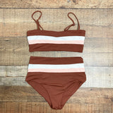 L*Space (No Tag) Brown Reversible Bikini Bottoms- Size M (see notes, we have matching top)