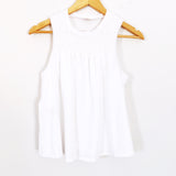 Cinq a Sept White Smocked Tank- Size M