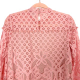 Shein Pink Lace Overlay with Poms Dress- Size S (see notes)