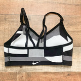 Pre-owned Nike Black and White Sports Bra- Size S