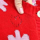 Kate Spade Red and Pink Floral Button Up Cardigan- Size XS (SOLD OUT ONLINE)