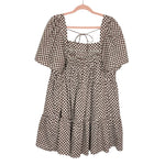 Abercrombie & Fitch Brown Pattern Angel Sleeve Trapeze Mini Dress- Size XL (sold out online)