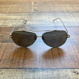 WearMe Pro Silver Frames with Mirrored Lens Aviator Sunglasses with Microfiber Cloth and Case (Great Condition)