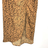 Scoop Animal Print Asymmetric Front Slit Midi Skirt NWT- Size L (12-14)