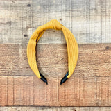 No Brand Mustard Ribbed Top Knot Headband
