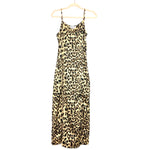 Hayden Animal Print Front Slits Slip Dress- Size S