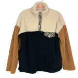 Thread & Supply Black/Cream/Tan Color Snap Pullover NWT- Size M (sold out online)