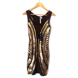 Christina Love Brown Sequins Racerback Dress NWT- Size S