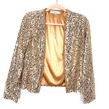 Molly Bracken Premium Gold Sequin Jacket- Size XS (See Notes)