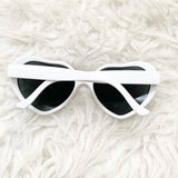 No Brand White Heart Sunglasses