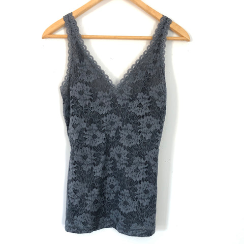 Cosabella Evereve Dark Grey Lace Tank with Lining in Front- Size S