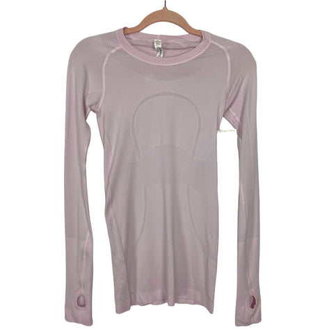 Lululemon Blush Pink Swiftly Tech LS Crew Top NWT- Size 4 (sold out online)