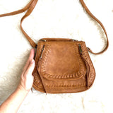 Urban Expressions Small Brown Saddle Crossbody (Jana)