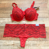 Cacique Red Lace Thong Underwear NWT- Size 14/16 (We have matching bra)