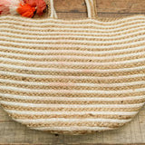 Shiraleah Jute/Cotton Large Tote with Tassels