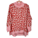 Cabana by Crown & Ivy Pink Animal Print Tunic Sweater NWT- Size S