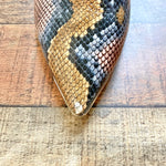 Jeffrey Campbell Snakeskin Leather Studded Booties- Size 7 (see notes)