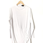 ELOQUII White Side Ruched Dress with Front Slit- Size 14