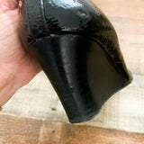 Tory Burch Black Patent Leather Logo Embellished Wedges Pumps- Size 10 (See Notes)