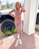 Pink Lily Animal Print Leggings- Size S (Inseam 25")