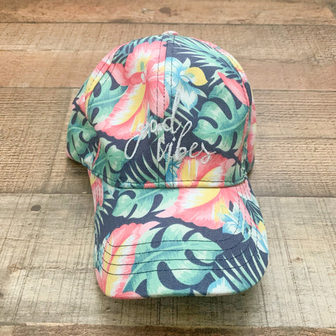 No Brand Floral Good Vibes Baseball Cap