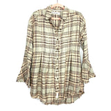 We The Free Tan Plaid Dress- Size XS