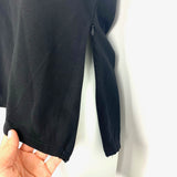 No Brand Black One Shoulder Side Zipper Top- Size XL