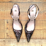 Vera Wang Multicolor Patterned Slingback Heels- Size 38.5 (See Notes)