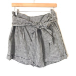 Cartonnier By Anthropologie Gingham Front Tie Shorts- Size 4