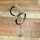 No Brand (BaubleBar) Black Marble Hoop Earrings