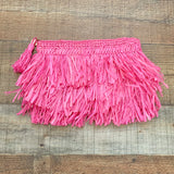 Lisi Lerch Pink Tiki Fringy Clutch