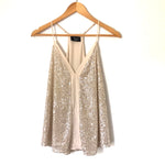 Vici Champagne Sequin Racerback Blouse- Size S