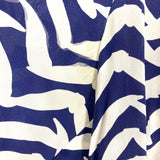 Lilly Pulitzer Navy/White Patterned 100% Silk Top- Size L (see notes)