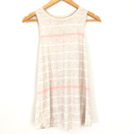 Lululemon Pink Stripe Open Back Tie Tank- Size 6