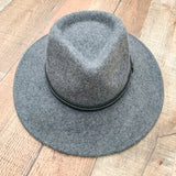Adora Grey Wool Hat With Black Belt