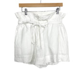 Reformation White Linen Paperbag Shorts- Size 4