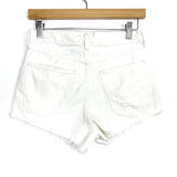 H&M DIVIDED White Denim Distressed Shorts NWOT- Size 4