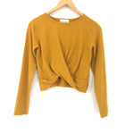 Vestique Mustard Long Sleeve Crop Top NWT- Size S