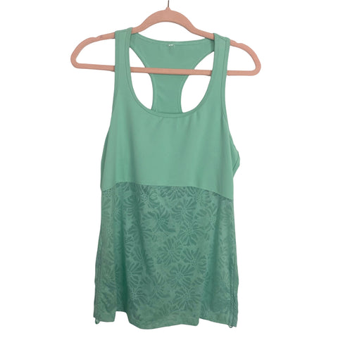 Fabletics Green Lace Racerback Tank- Size ~S (see notes)