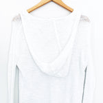 Gap White Open Knit Hooded Sweater- Size S