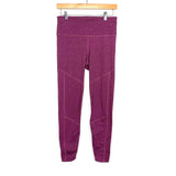Danskin Mauve/White Striped Leggings- Size M (Inseam 23")