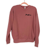 Bella + Canvas (Pink Lily) Mauve Mama Embroidered Script Sweatshirt- Size M (See Notes)