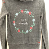 Peace Love World “Live Simply” Hoodie- Size S
