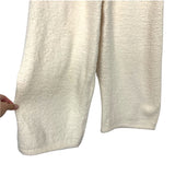 Macaron Cream Fuzzy Wide Leg Lounge Pants NWT- Size S