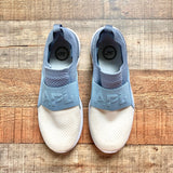 APL White/Blue Sneakers with Embossed Elastic Strap- Size 7.5