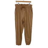 Abercrombie & Fitch Camel Vegan Leather Joggers- Size L (Inseam 25")