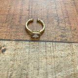 Treasure Jewels Square Chain Ring NWT- One Size (Fits Like A 7)